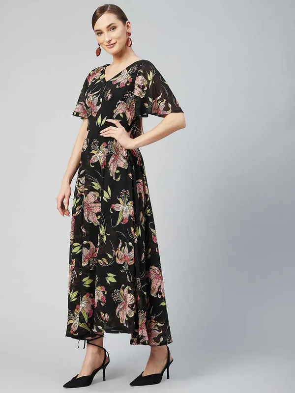 Black_Georgette_Floral_Printed_Anarkali_Gown__With_Duppata