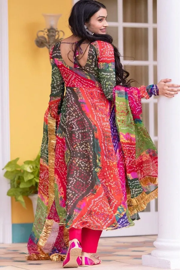 Multi_Colour_Georgette_Floral_Printed_Anarkali_Gown__With_Duppata