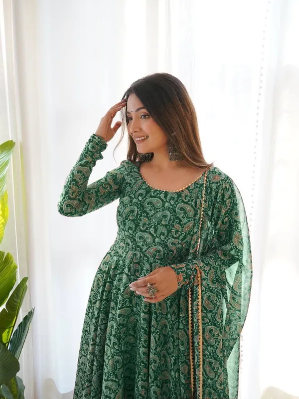 Green_Georgette_Floral_Printed_Anarkali_Gown__With_Duppata