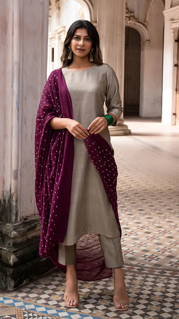 Eshanay_Fashion_Three_piece_kurta_set_for_women,_Indian_kurta_set,_Straight_kurti_with_pent_or_muslin_dupatta_,_Party_wear_dress