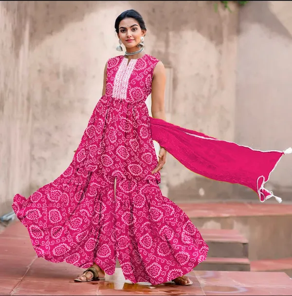 Pink_Cotton_Rayon_Kurta__Sharara__Dupatta_Set___With_Duppata