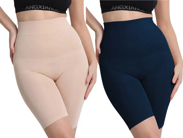 Beige&Blue_Nylon_Tummy_&_Thigh_Shaper_For_Women_Pack_of_2