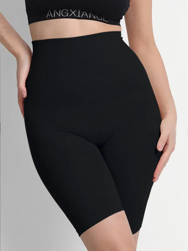 Black_Nylon_Tummy_&_Thigh_Shaper_For_Women_Pack_of_1