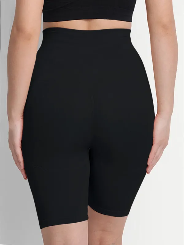 Black_Nylon_Tummy_&_Thigh_Shaper_For_Women_Pack_of_1