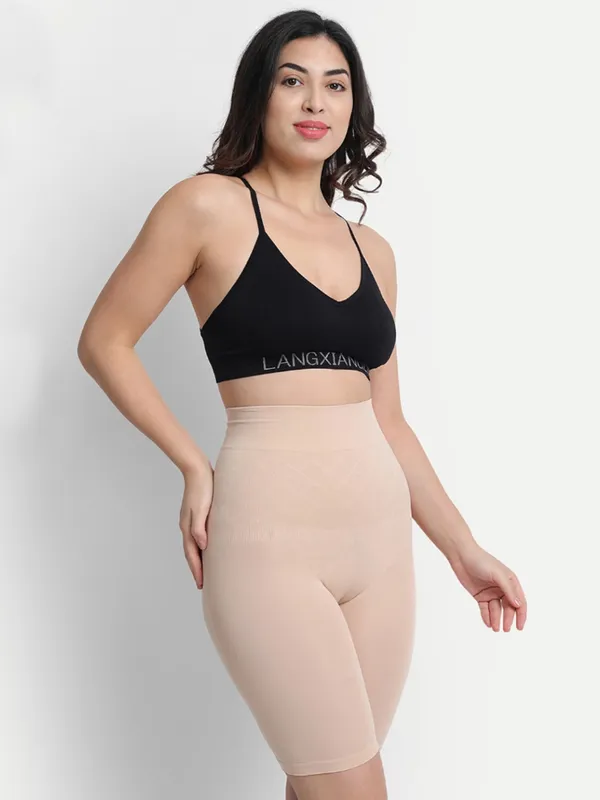 Beige_Nylon_Tummy_&_Thigh_Shaper_For_Women_Pack_of_1