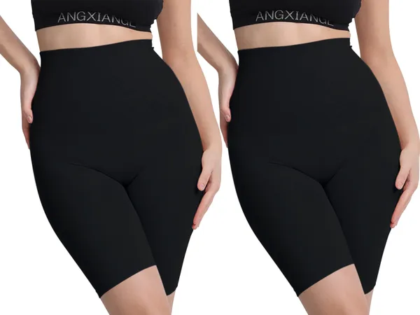 Black_Nylon_Tummy_&_Thigh_Shaper_For_Women_Pack_of_2