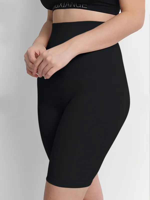 Black_Nylon_Tummy_&_Thigh_Shaper_For_Women_Pack_of_2