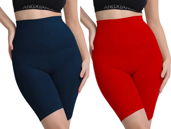 Blue&Red_Nylon_Shaper_Brief_For_Women_Pack_of_2