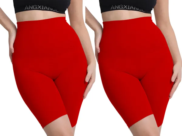 Red_Nylon_Tummy_&_Thigh_Shaper_For_Women_Pack_of_2