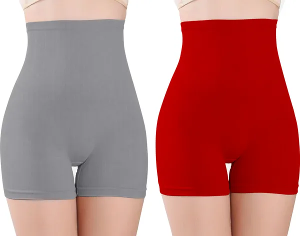 Grey&Red_Nylon_Shaper_Brief_For_Women_Pack_of_2