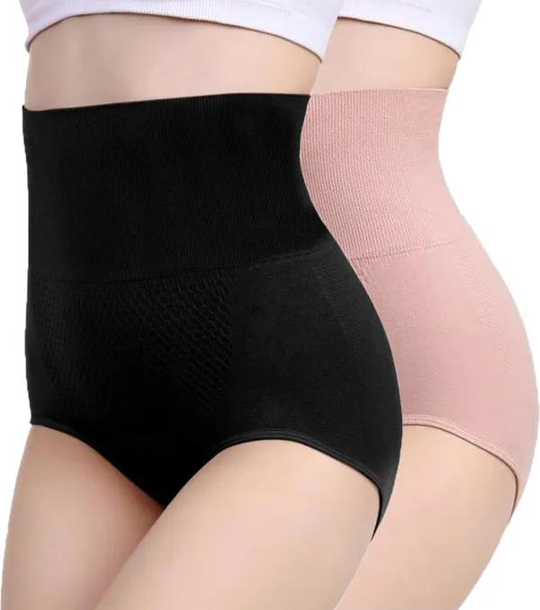 Multicolor_Nylon_Shaper_Brief_For_Women_Pack_of_2