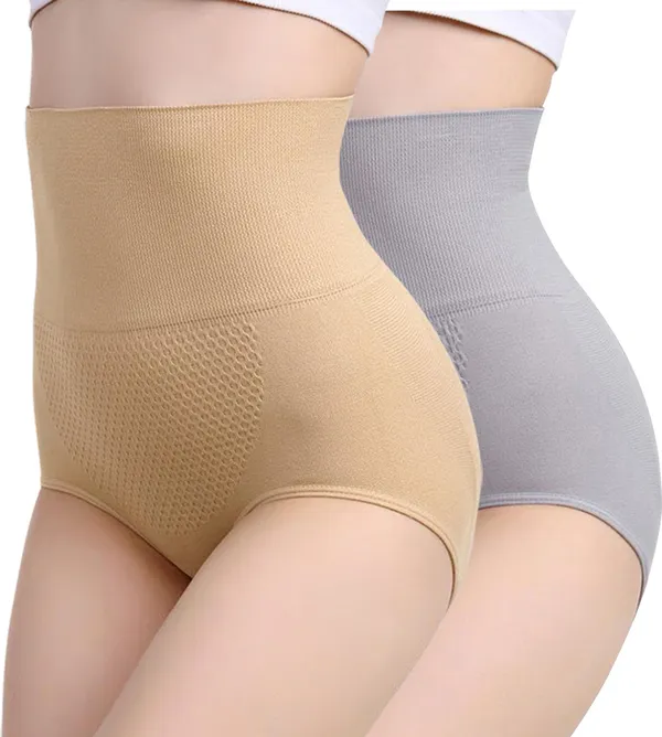 Beige&Grey_Nylon_Shaper_Brief_For_Women_Pack_of_2