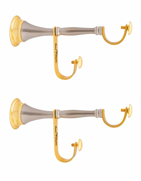 (Pack_of_2)_Curtain_Support_Round_Double_Pole_Brass_Gold_Silver