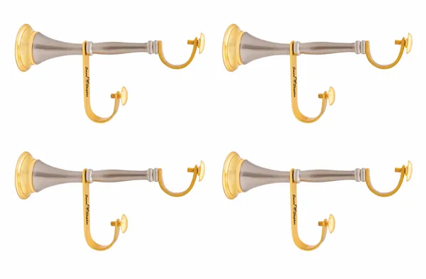 (Pack_of_4)_Curtain_Support_Round_Double_Pole_Brass_Gold_Silver