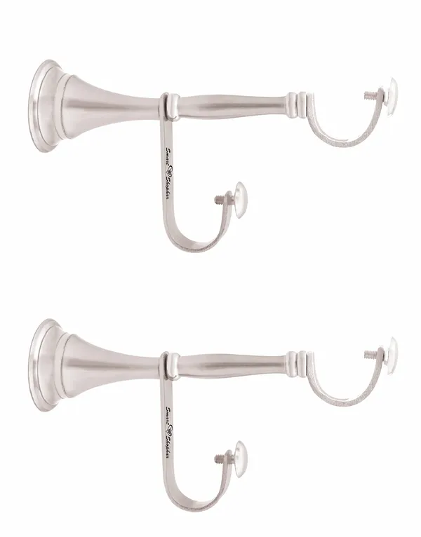 (Pack_of_2)_Curtain_Support_Round_Double_Pole_Brass_Nickel_Silver