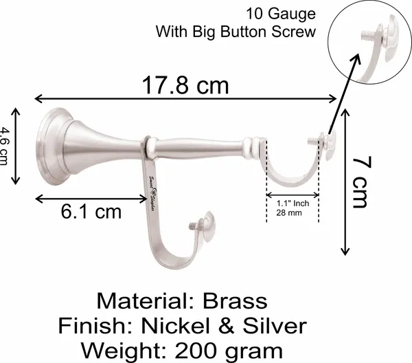 (Pack_of_2)_Curtain_Support_Round_Double_Pole_Brass_Nickel_Silver