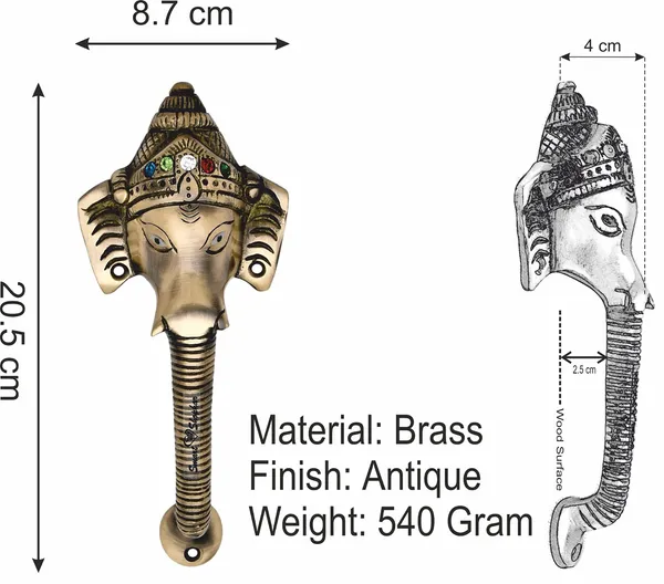 (Pack_of_2)_Pull_Handle_Ganesha_Avighna_Brass_Antique