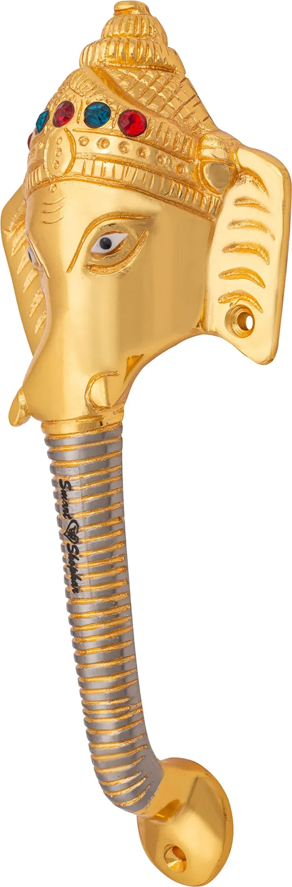 (Pack_of_2)_Pull_Handle_Ganesha_Avighna_Brass_Gold_Silver