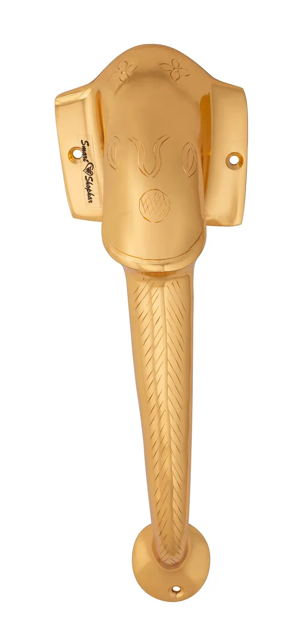 (Pack_of_2)_Pull_handle_Elephant_Brass_Gold