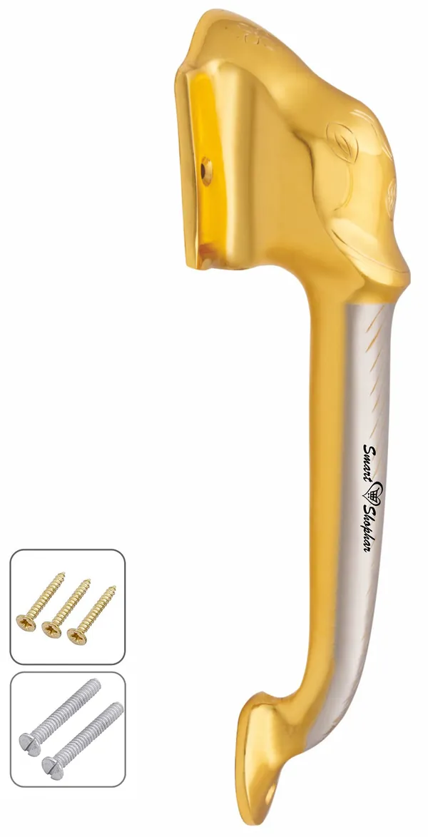 (Pack_of_2)_Pull_handle_Elephant_Brass_Gold_Silver