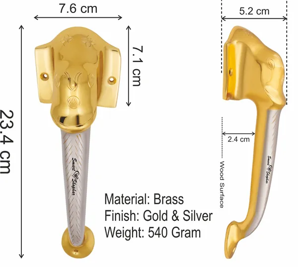 (Pack_of_2)_Pull_handle_Elephant_Brass_Gold_Silver