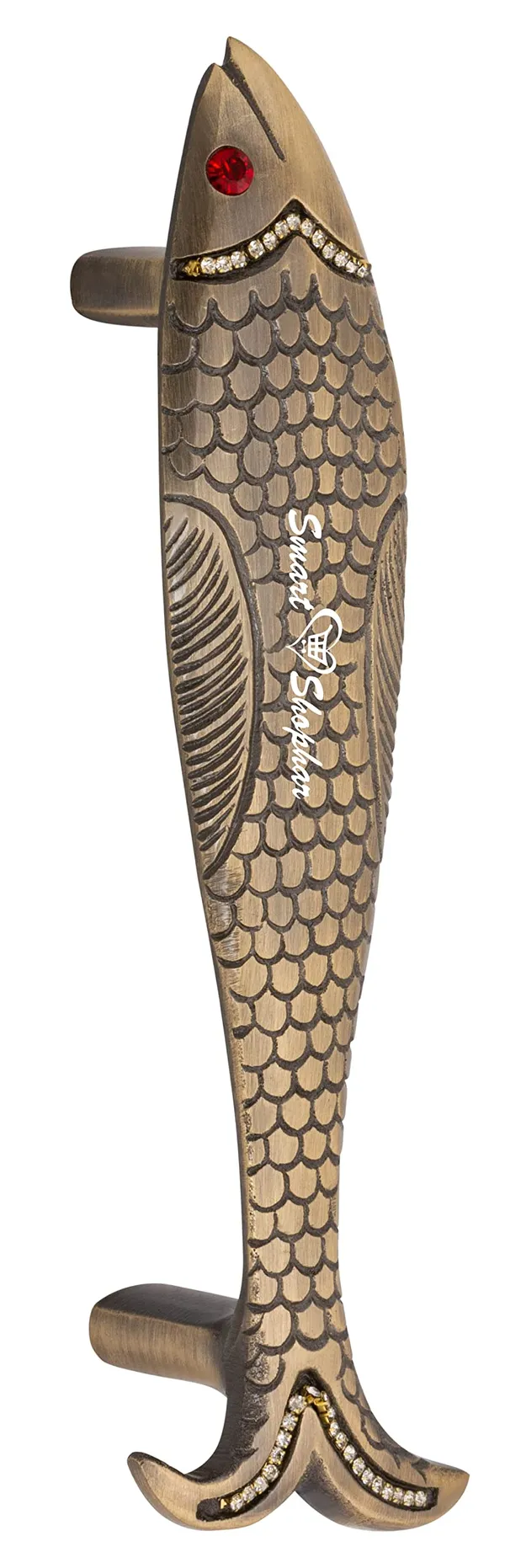 (Pack_of_2)_Pull_Handle_Fish_Brass_Antique