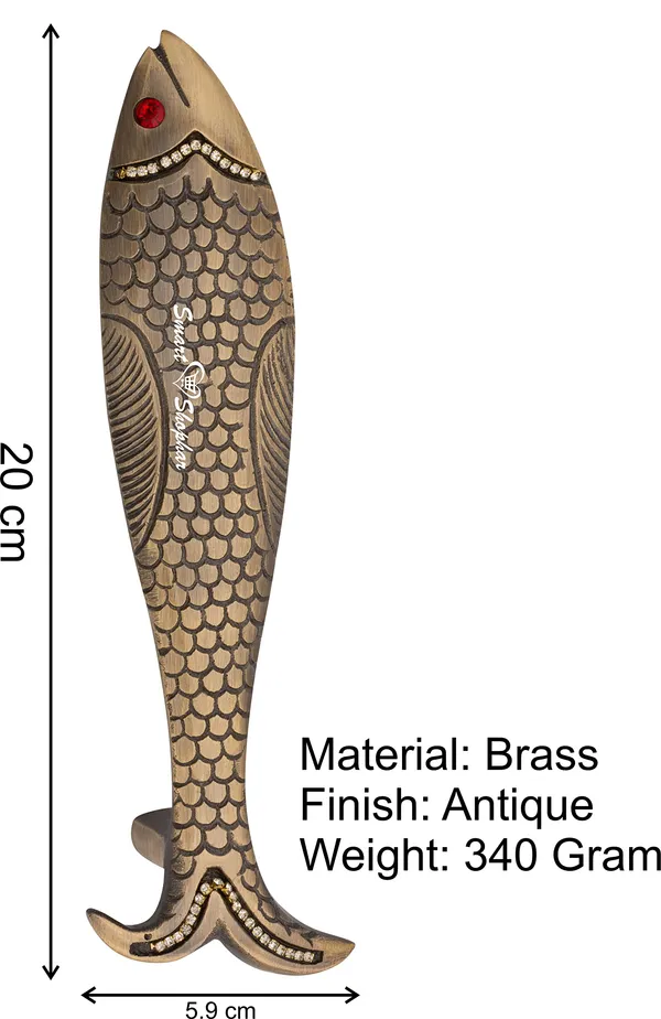 (Pack_of_2)_Pull_Handle_Fish_Brass_Antique