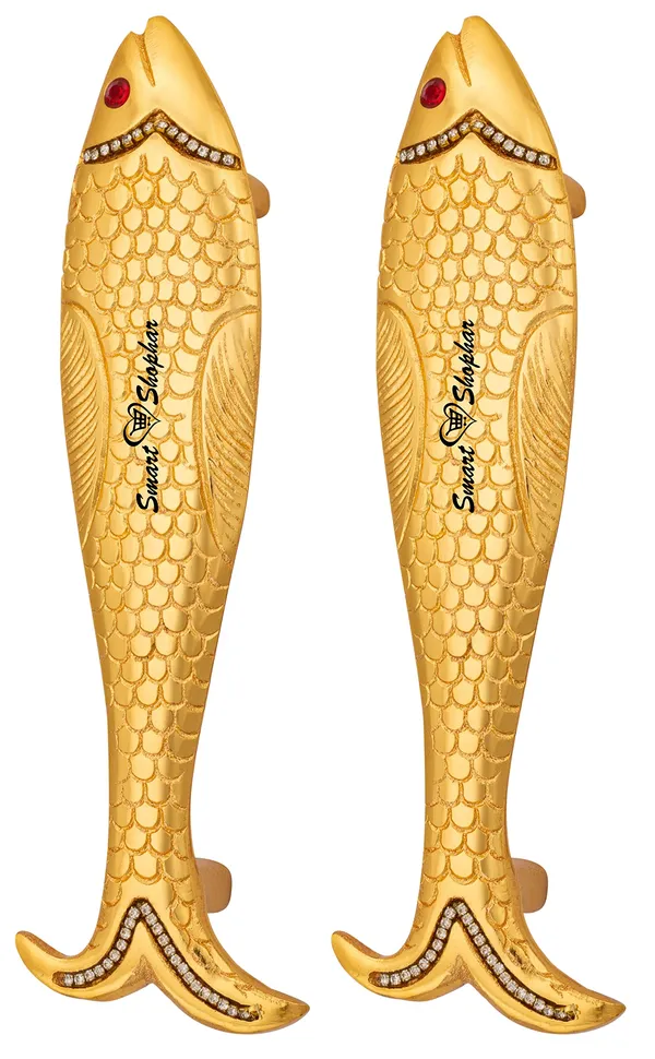 (Pack_of_2)_Pull_Handle_Fish_Brass_Gold