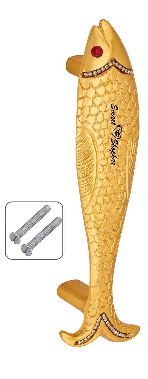 (Pack_of_2)_Pull_Handle_Fish_Brass_Gold