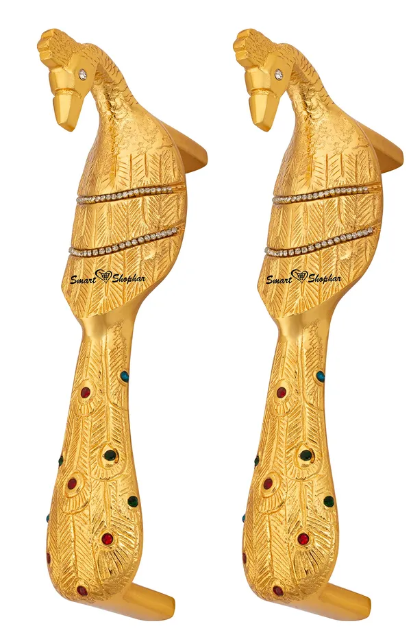 (Pack_of_2)_Pull_Handle_Mayur_Peocock_Brass_Gold