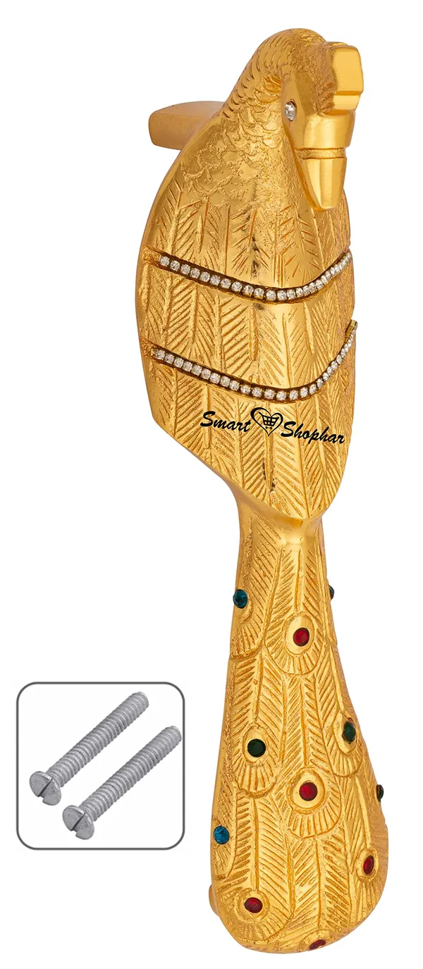 (Pack_of_2)_Pull_Handle_Mayur_Peocock_Brass_Gold