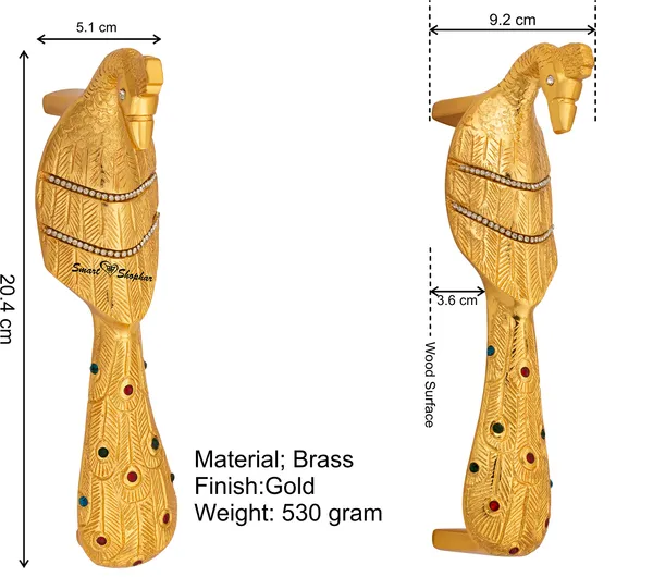 (Pack_of_2)_Pull_Handle_Mayur_Peocock_Brass_Gold