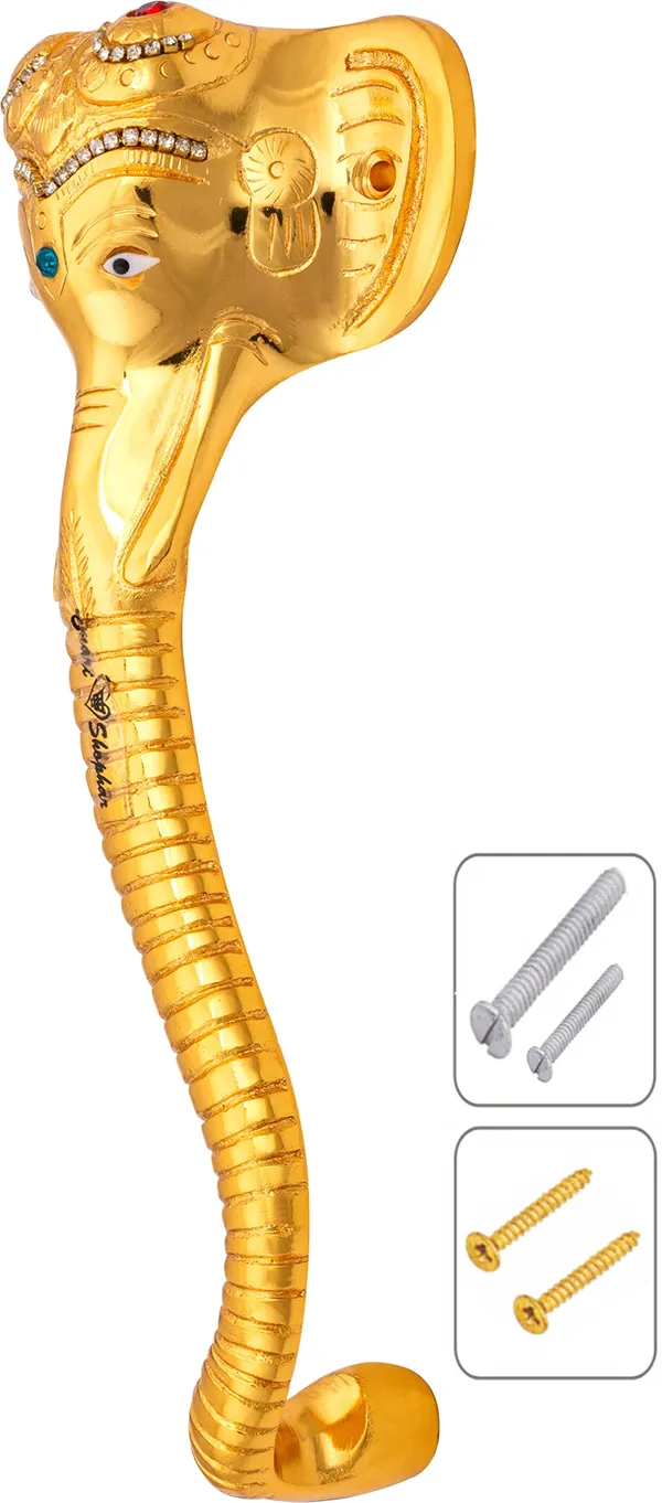 (Pack_of_2)_Pull_Handle_Ganesha_Muktidaya_Brass_Gold