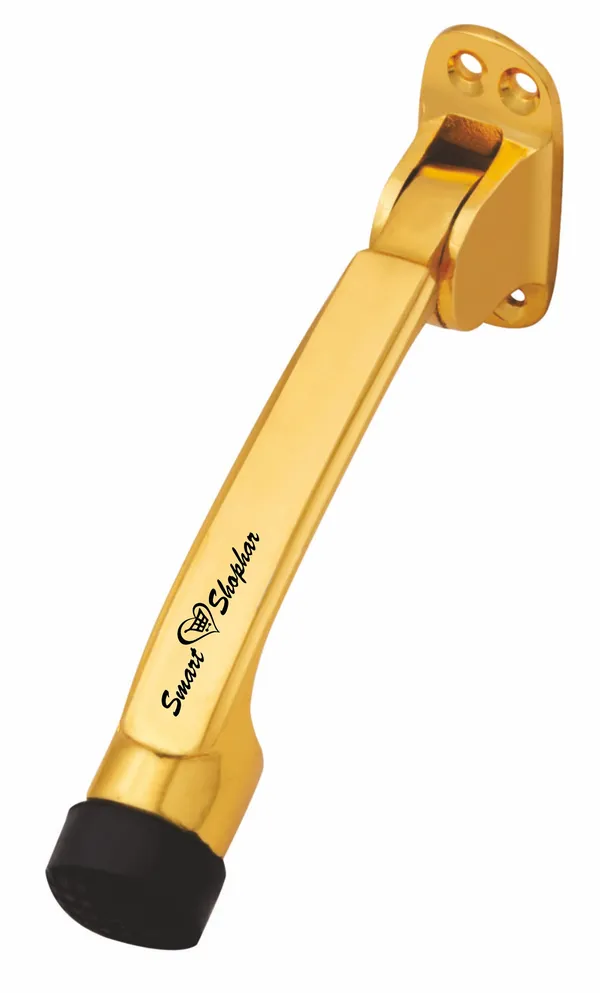 (_Pack_of_4_)_Brass_Meldal_Door_Stopper_5_Inches_Gold,_Pack_of_4_with_Screws/Rubber_Tip_Bottom_for_Home,_Office,_Bathroom/Slip-Resistant_for_Tiles,_Carpet,_Wood_or_Laminated_Floors