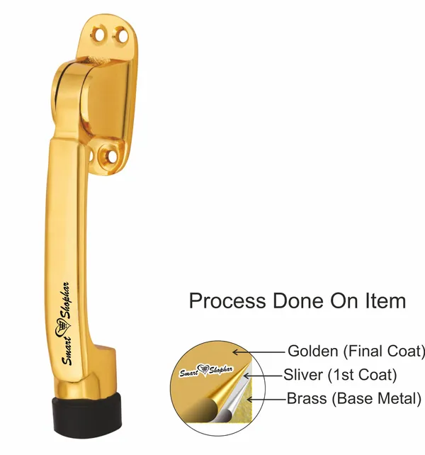 (_Pack_of_4_)_Brass_Meldal_Door_Stopper_5_Inches_Gold,_Pack_of_4_with_Screws/Rubber_Tip_Bottom_for_Home,_Office,_Bathroom/Slip-Resistant_for_Tiles,_Carpet,_Wood_or_Laminated_Floors