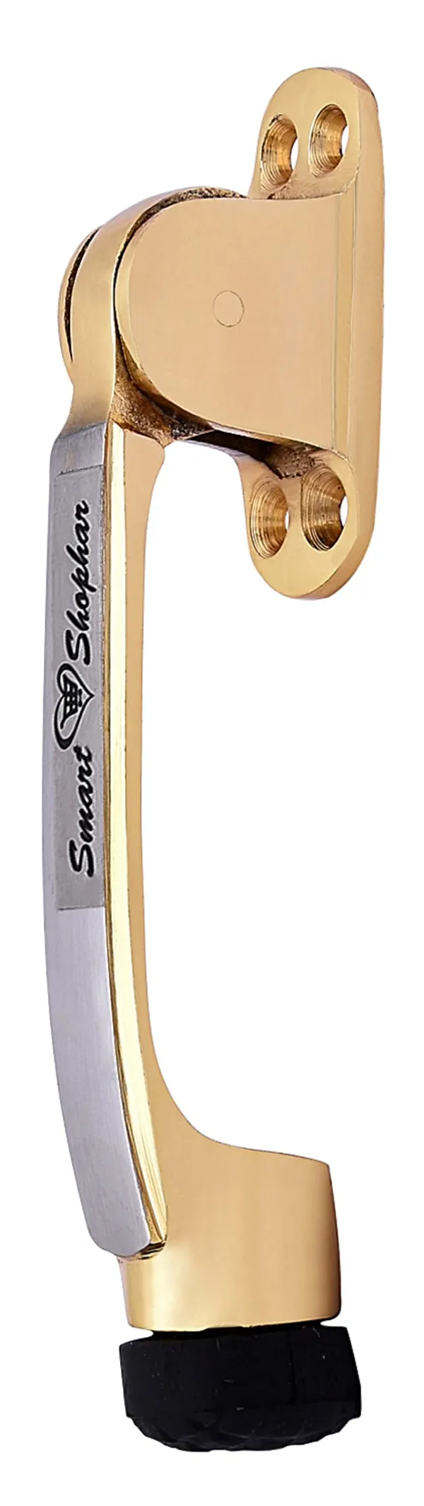 (_Pack_of_2_)_Brass_Meldal_Door_Stopper_5_Inches_Gold,_Silver,_Pack_of_2_with_Screws/Designer_Foot_Door_Stopper_with_Rubber_Tip_Bottom/Home,_Office,_Bathroom/Slip-Resistant/All_Type_Doors