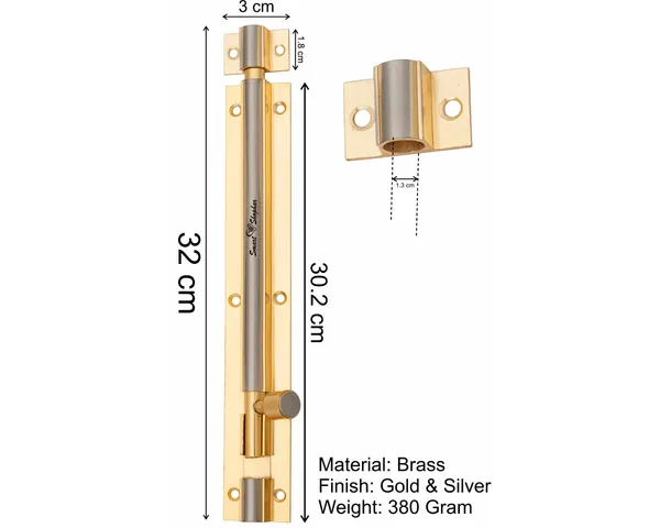 (Pack_of_2)_Tower_Bolt_Plain_Brass_Gold_Silver
