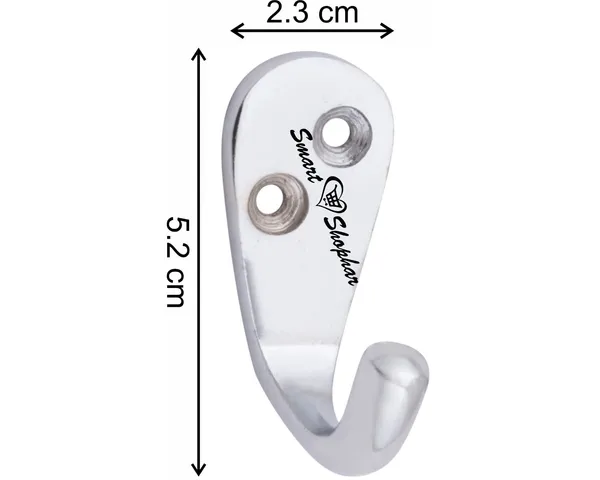 Pack_of_2_Wall_Hook_Single_Jack(J)_Aluminium_Alloys_Silver