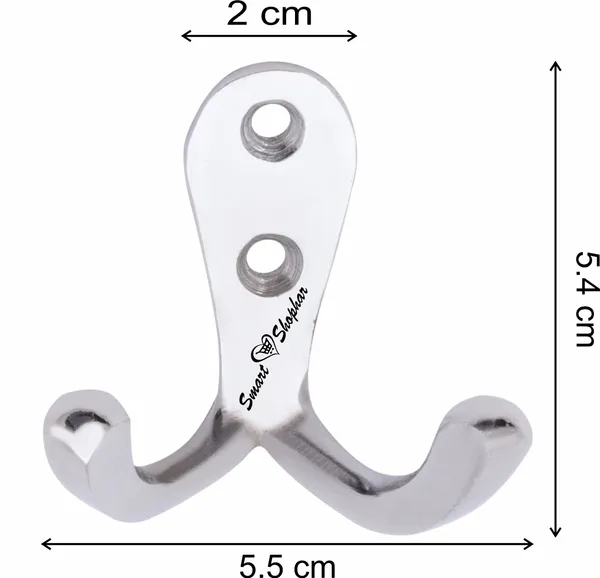 Pack_of_4_Wall_hook_Double_Jack(J)_Aluminium_Alloys_Silver
