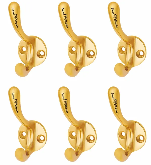 (Pack_of_6)_Wall_Hook_Pluk_Coat_Aluminium_Alloys_Gold