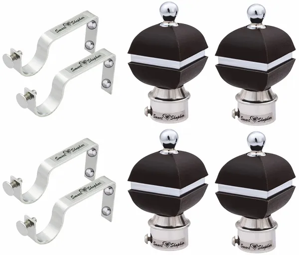 (Pack_of_2)_Curtain_Bracket_Diamond_Stainless_Steel_and_Aluminium_Alloys_Brown_Silver
