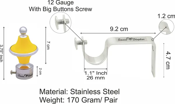 (Pack_of_4)_Curtain_Bracket_Spinel_Stainless_Steel_and_Aluminium_Alloys_Yellow_Silver