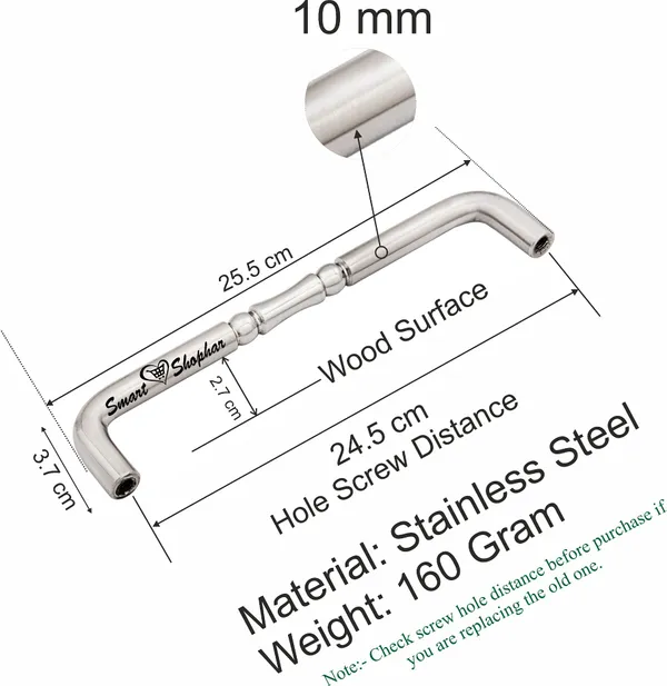 Stainless_Steel_Jumbo_Cabinet_Handle_10_Inches_Silver_Pack_of_2_with_Screws_/_Kitchen_Cabinet_Hardware_/_Door_Pulls_for_Wooden_Furniture,_Wardrobe,_Cabinets,_Cupboards_&_Drawers