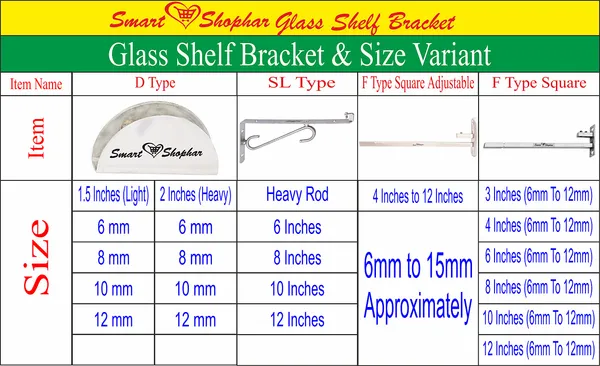 (Pack_of_2)_Glass_Shelf_Bracket_F_Type_Adjustable_Square_Stainless_Steel_Silver