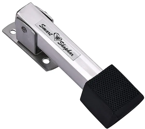 (_Pack_of_4_)_Stainless_Steel_Akom_Door_Stopper_5_Inches_Silver_Pack_of_4_/_Kickdown_Door_Stop_with_Rubber_Tip_Bottom/Home,_Office,_Bathroom/Slip-Resistant_Tiles,_Carpet,_Wood_Laminated_Floors