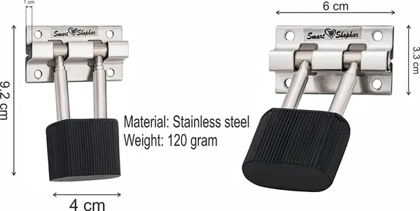 (_Pack_of_6_)_Stainless_Steel_Rolex_Door_Stopper_3_Inches_Silver_Pack_of_6_/_Door_Mounted_Rubber_Tip_Bottom_for_Home,_Office,_Bathroom/Slip-Resistant_for_Tiles,_Carpet,_Wood_Laminated_Floors