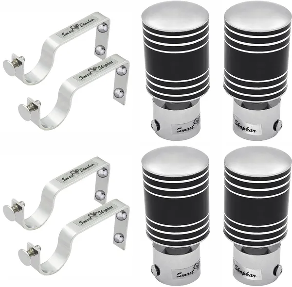 (Pack_of_2)_Curtain_Bracket_Livon_Stainless_steel_and_Aluminium_Alloys_Black_Silver