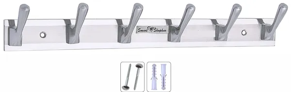 (Pack_of_6)_Wall_hook_Capsule_Stainless_steel_and_Aluminium_Alloys_Silver