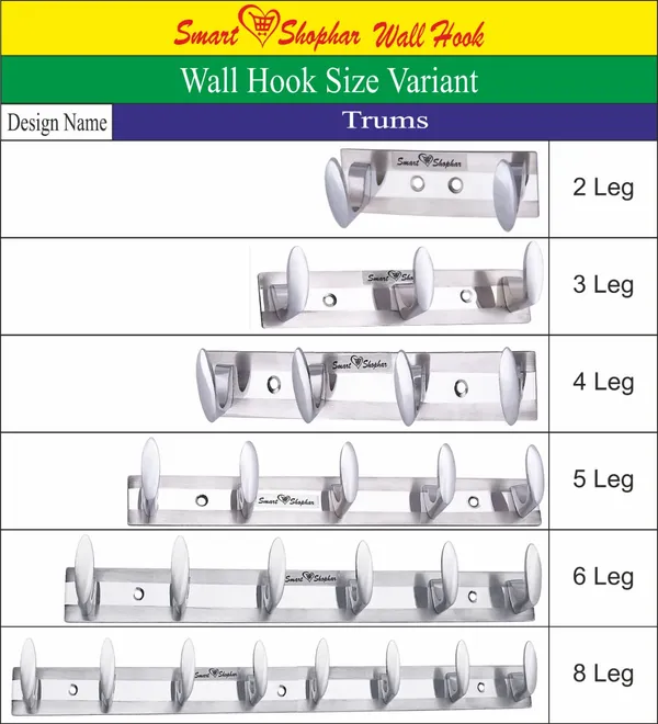 Wall_hook_Trums_Stainless_steel_and_Aluminium_Alloys_Silver_Pack_of_12
