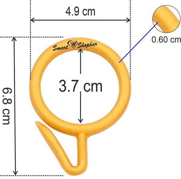 Curtain_Ring_Nemani_Plastic_Yellow_Pack_of_12